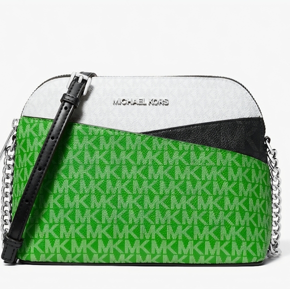 Michael Kors Green and White Crossbody/Traveler Bag - NWT - Picture 1 of 13